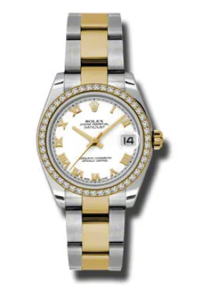 Rolex Datejust Lady 31 White Dial Stainless Steel and 18K Yellow Gold Oyster Bracelet Automatic Watch 178383WRO