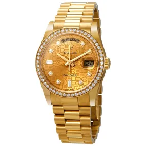 Rolex Day-Date Champagne Jubilee Automatic 18kt Yellow Gold 36 mm President Watch 118348CJDP