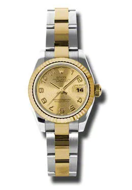 Rolex Lady Datejust 26 Champagne Dial Stainless Steel and 18K Yellow Gold Oyster Bracelet Automatic Watch 179173CCAO
