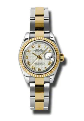 Rolex Lady Datejust 26 Ivory Dial Stainless Steel and 18K Yellow Gold Oyster Bracelet Automatic Watch 179173IPRO