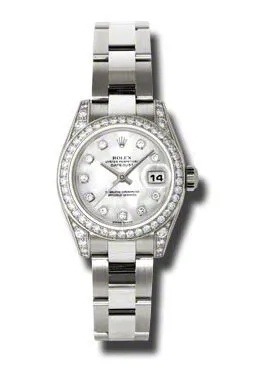 Rolex Lady Datejust 26 Mother of Pearl Dial 18K White Gold Oyster Bracelet Automatic Watch 179159MDO