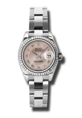 Rolex Lady Datejust 26 Pink Mother of Pearl Dial Stainless Steel Oyster Bracelet Automatic Watch 179174PMRO