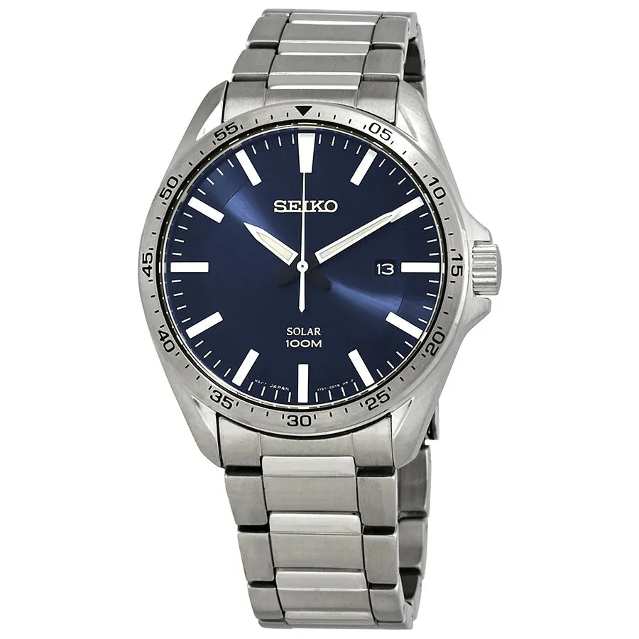 Seiko Essentials Blue Dial Stainless Steel Men's Watch SNE483