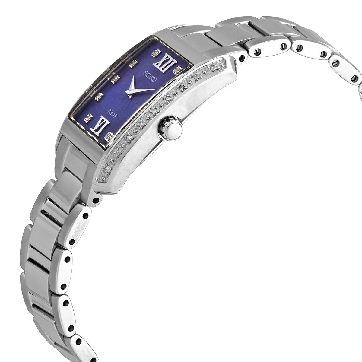 Seiko Quartz Diamond Blue Mother of Pearl Dial Ladies Watch SUP401