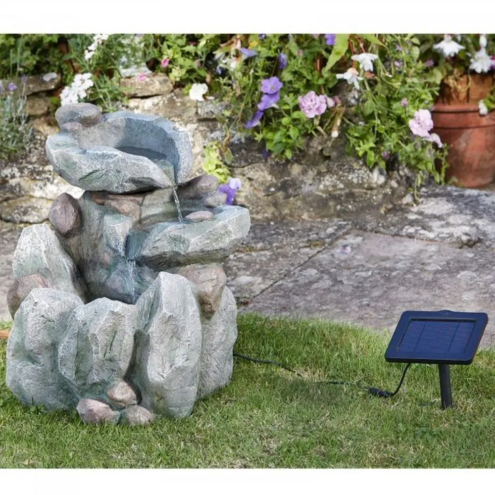 Smart Solar 51cm Rock Fall Solar Water Feature
