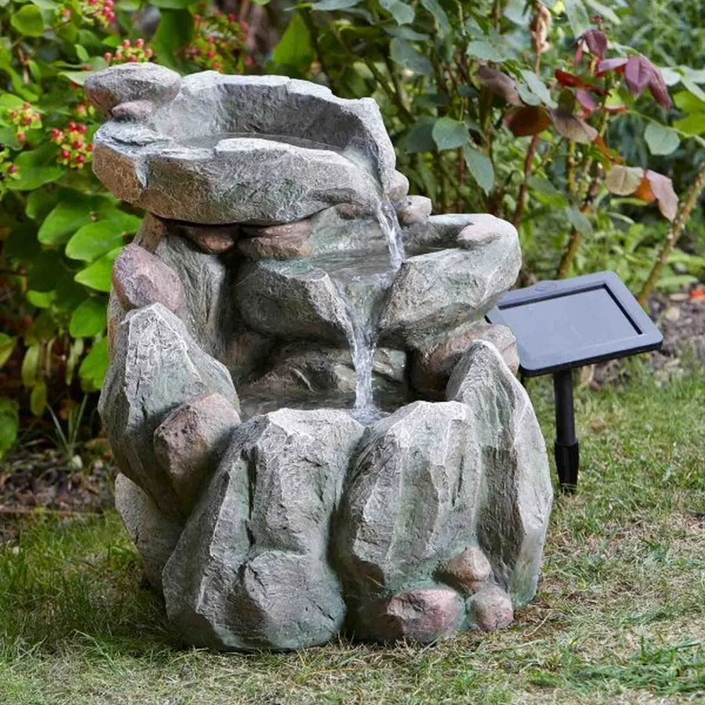 Smart Solar 51cm Rock Fall Solar Water Feature