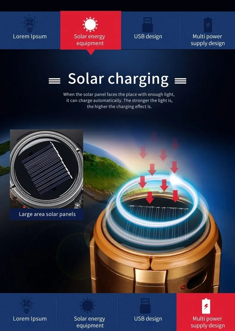 Solar Fan Camping Light