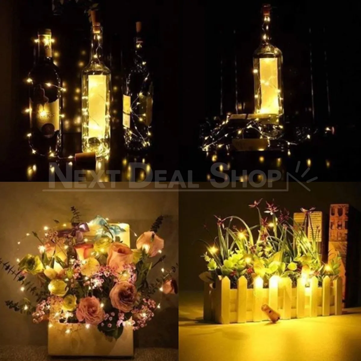 Solar-Powered Copper Wire Firefly Lights