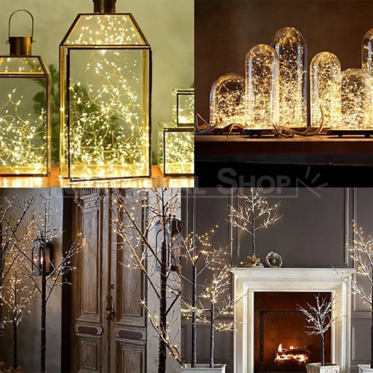 Solar-Powered Copper Wire Firefly Lights
