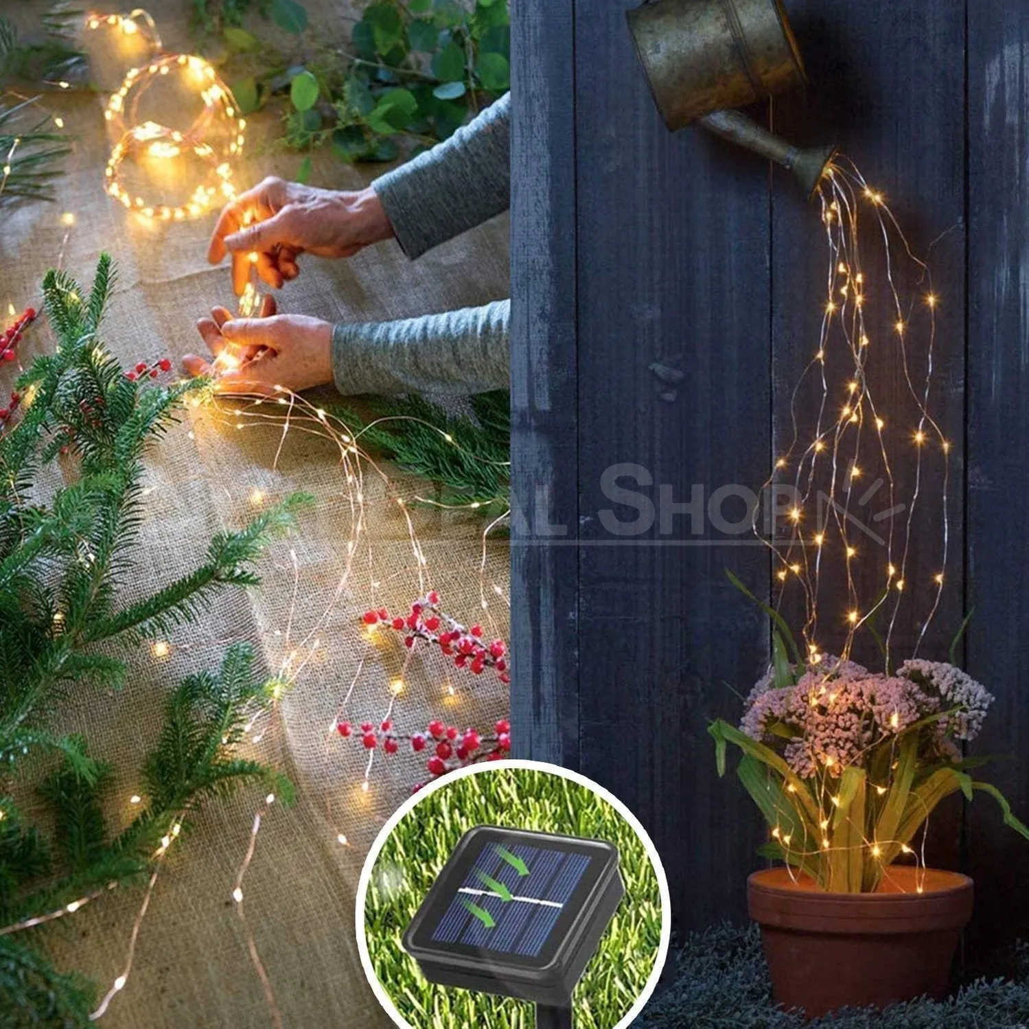 Solar-Powered Copper Wire Firefly Lights