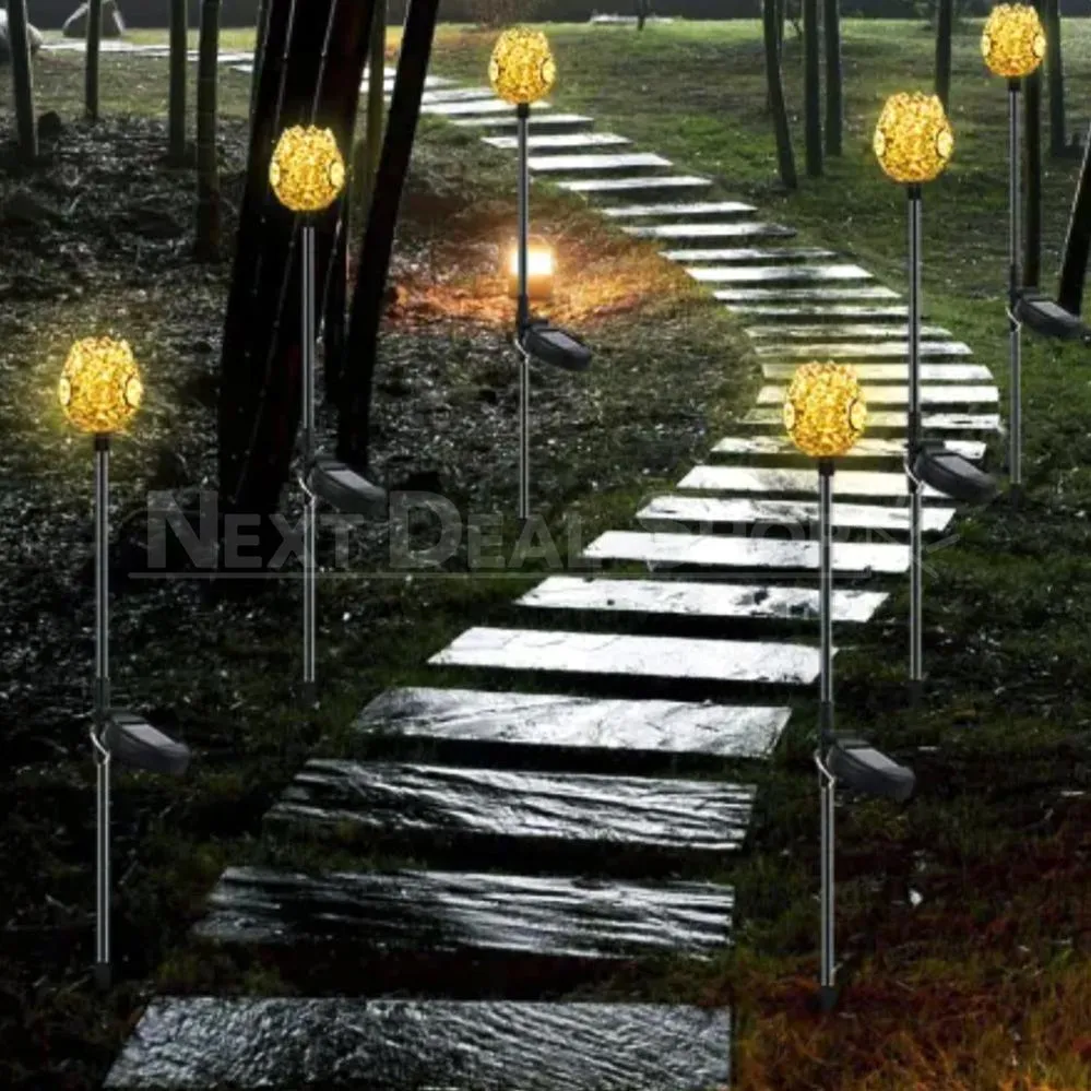 Solar Powered Crystal Glass Garden Stake Light