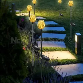 Solar Powered Crystal Glass Garden Stake Light