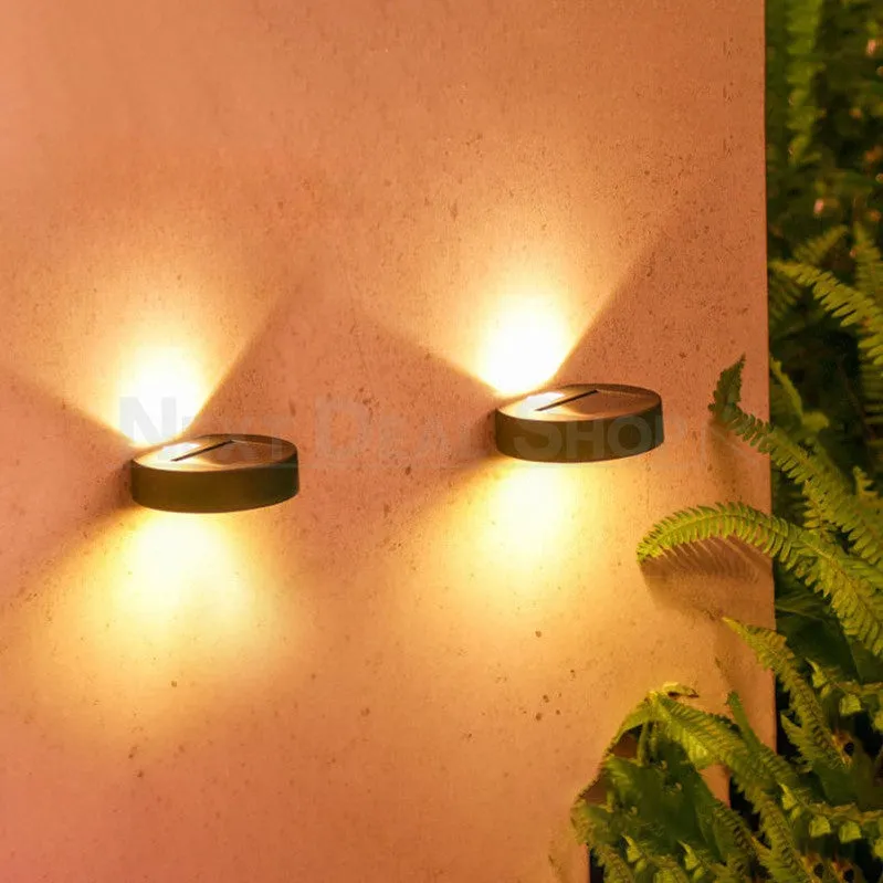 Solar Powered Up & Down Courtyard Wall Light