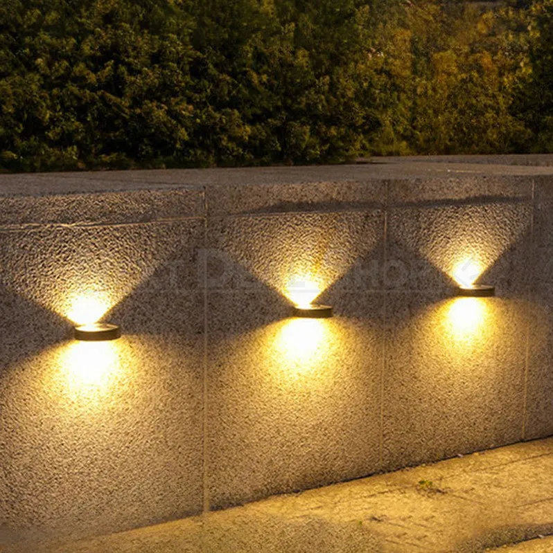 Solar Powered Up & Down Courtyard Wall Light