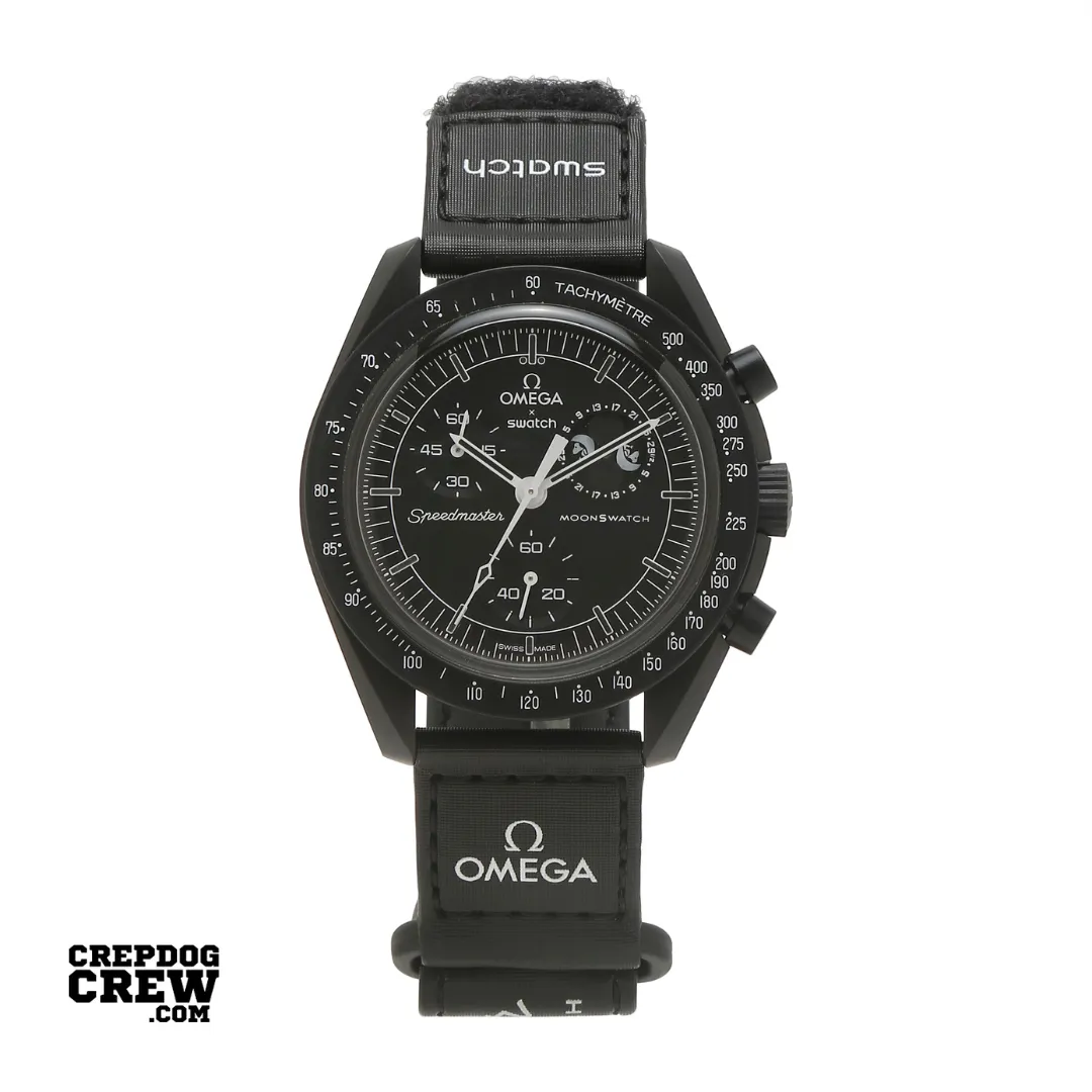 Swatch x Omega Bioceramic Moonswatch Mission To Moonphase Snoopy Black