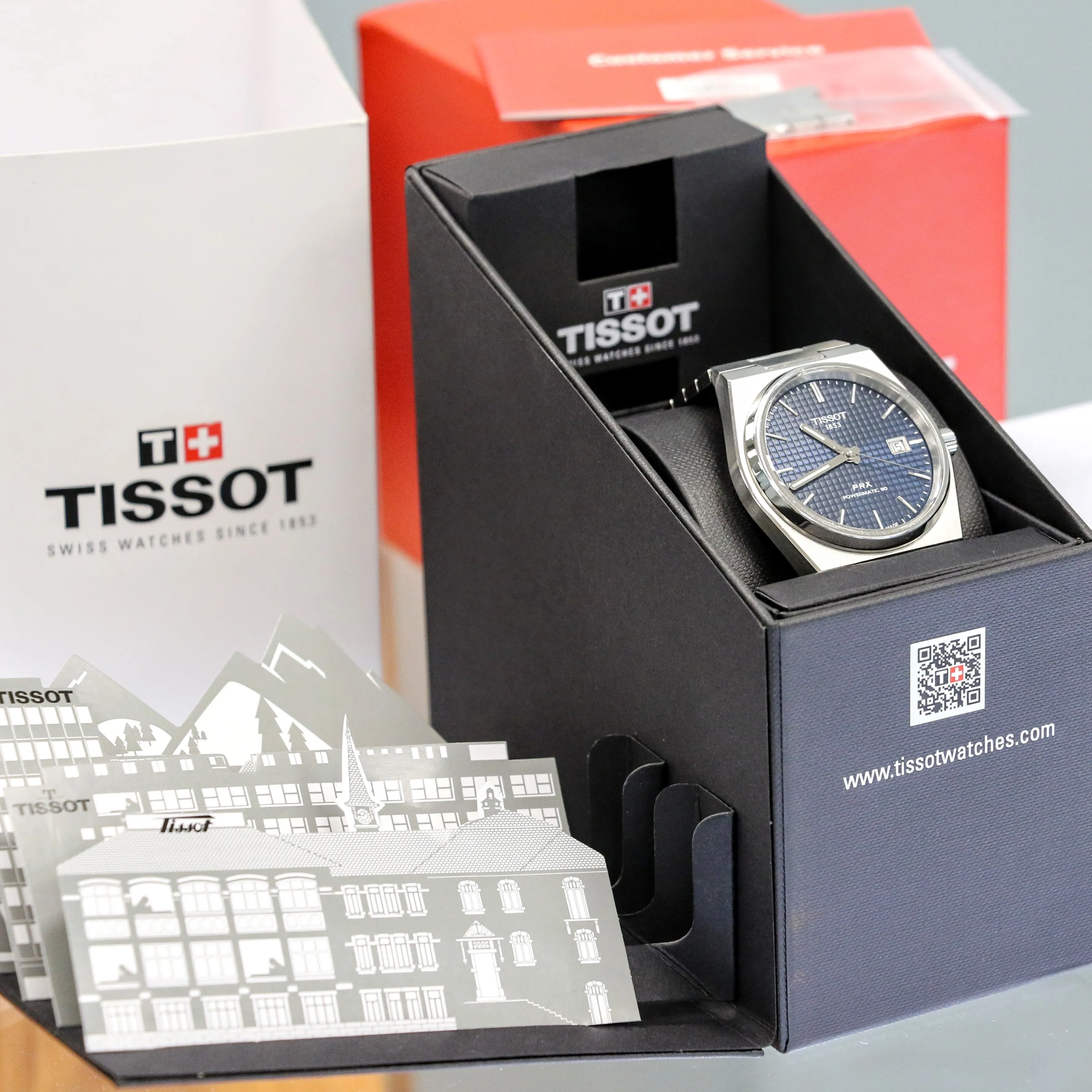 TISSOT PRX Powermatic 80 Automatic Watch Ref. T137407A Date Indicator Display Back – BOX & Papers!