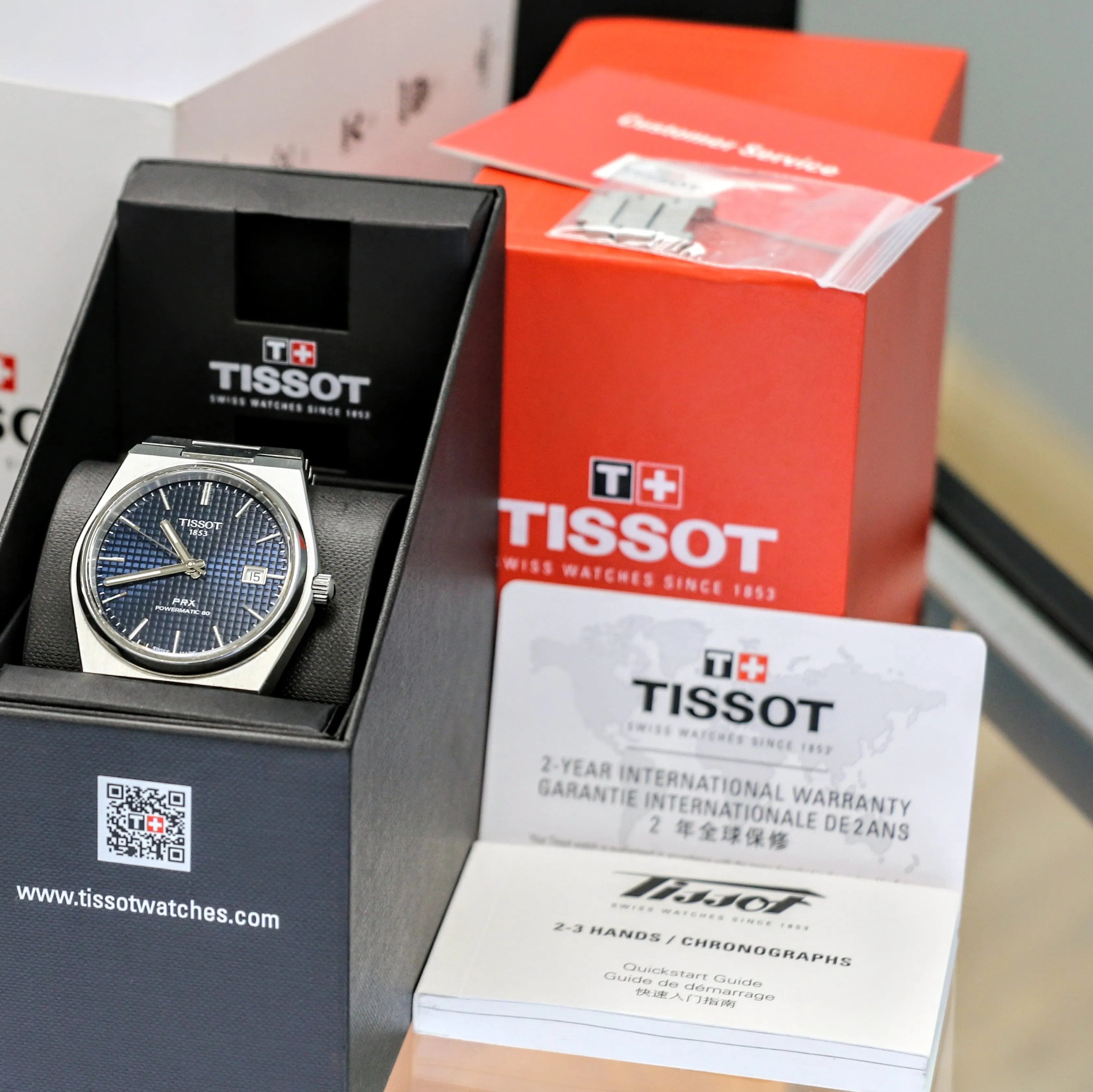 TISSOT PRX Powermatic 80 Automatic Watch Ref. T137407A Date Indicator Display Back – BOX & Papers!