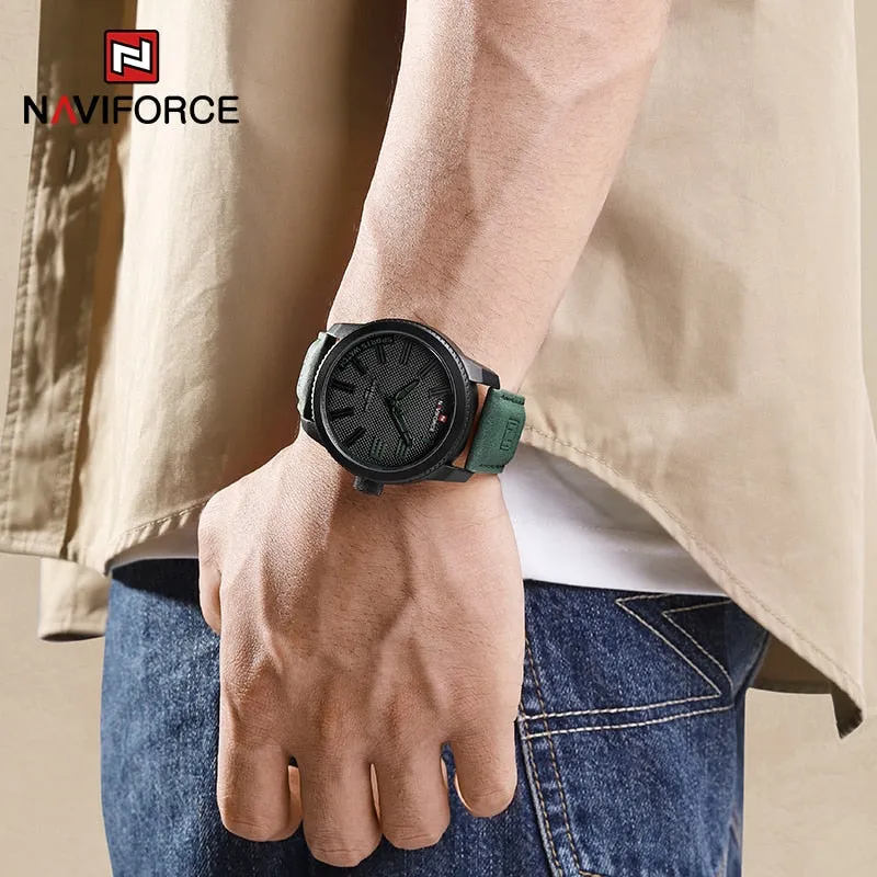 Tough Tactical Men's Leather Watch