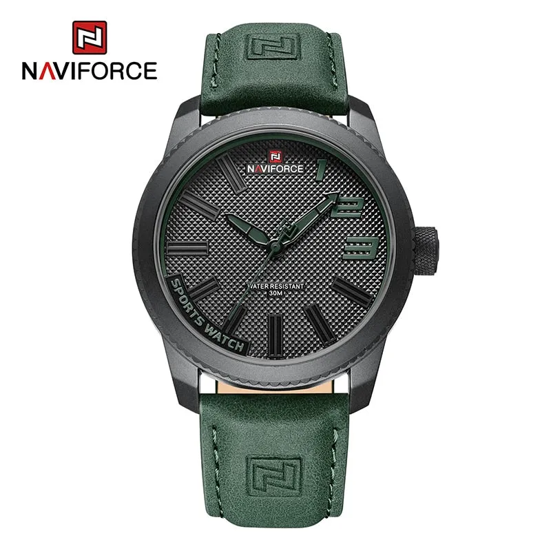 Tough Tactical Men's Leather Watch