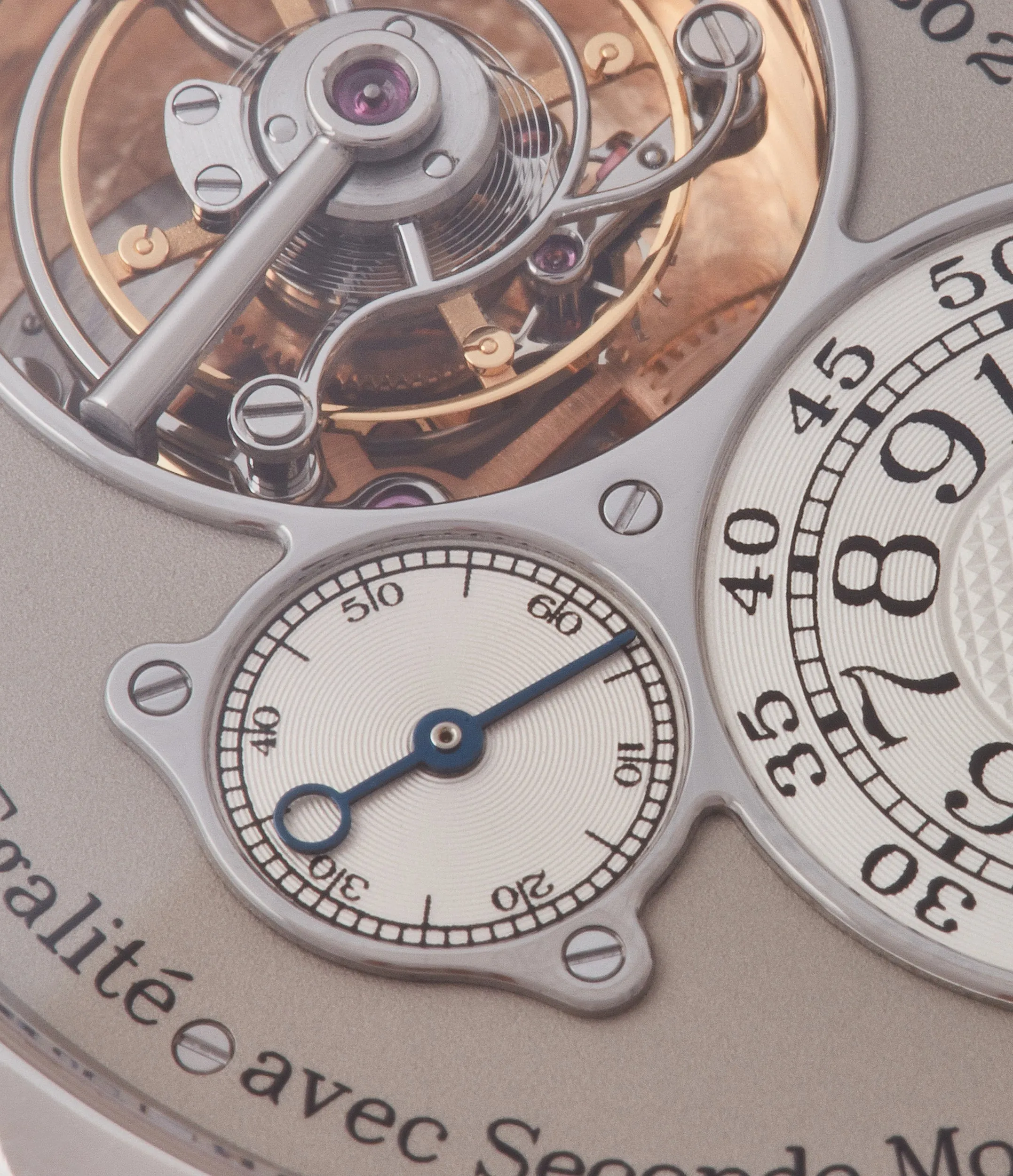 Tourbillon Souverain | Seconde Morte | 40mm | Platinum