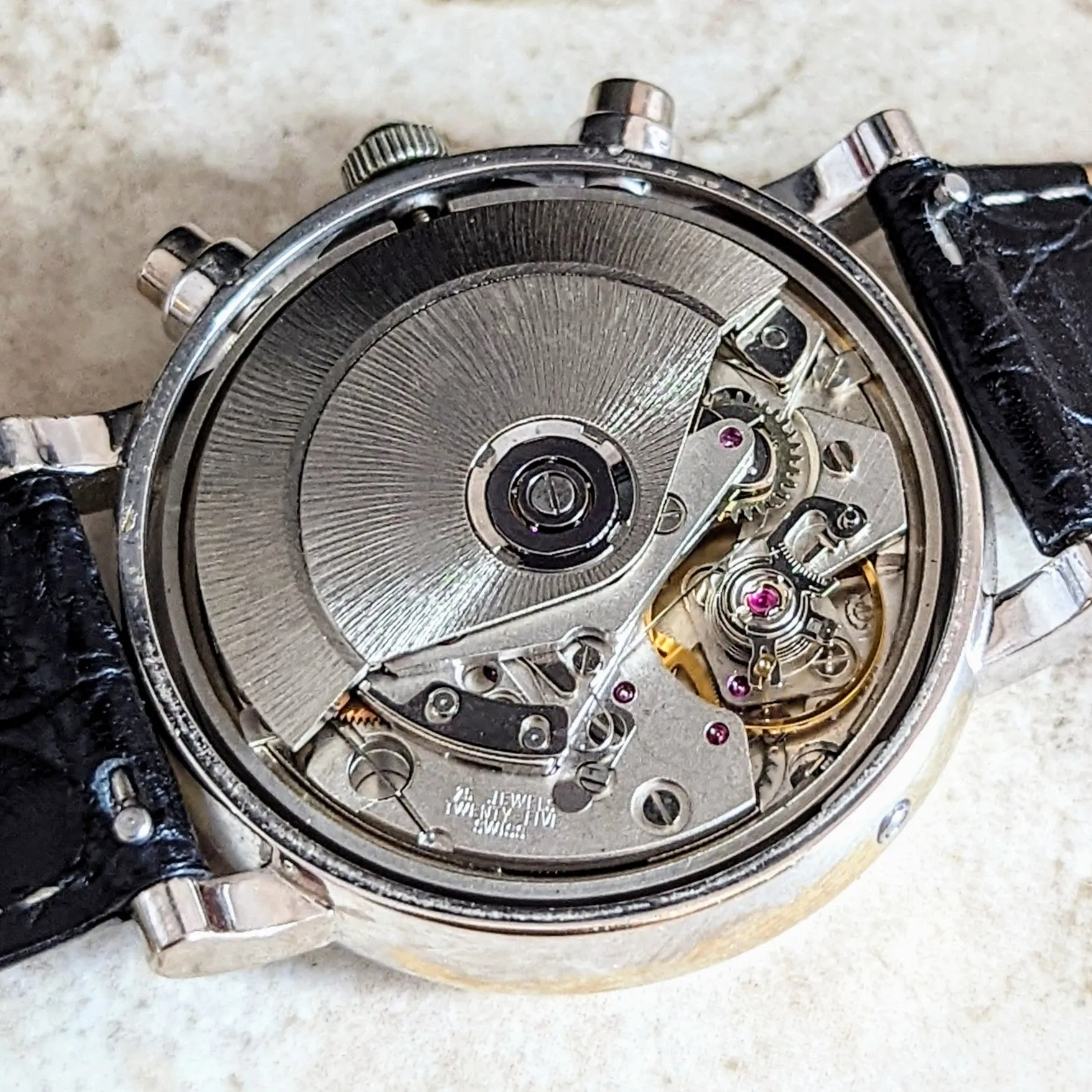 TOURNEAU Automatic Watch Day/Date Moonphase Chronograph 18K Gold Wristwatch