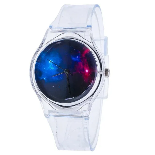 Transparent Quartz Silicone Watch for Children
