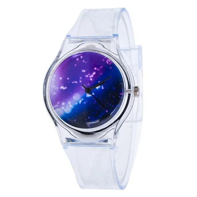 Transparent Quartz Silicone Watch for Children