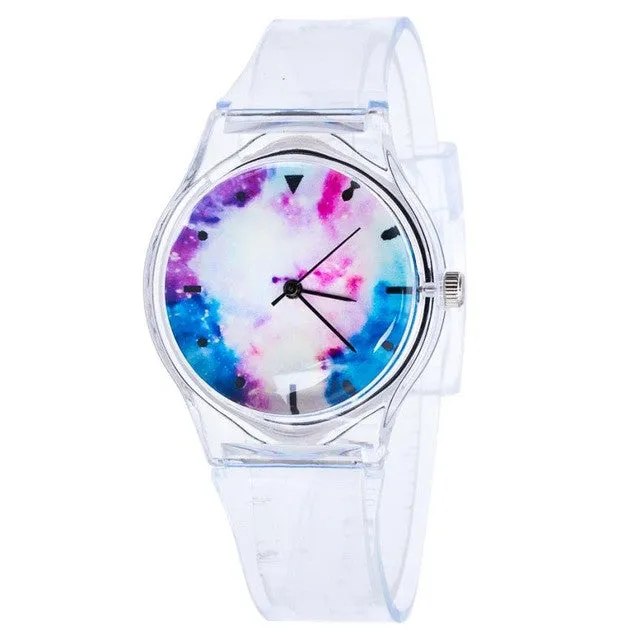 Transparent Quartz Silicone Watch for Children
