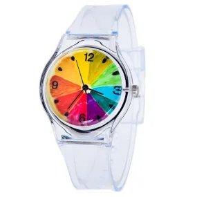 Transparent Quartz Silicone Watch for Children