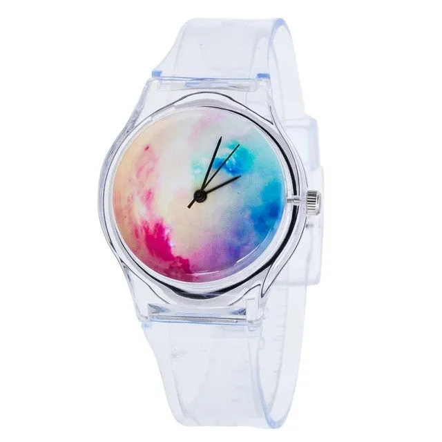 Transparent Quartz Silicone Watch for Children