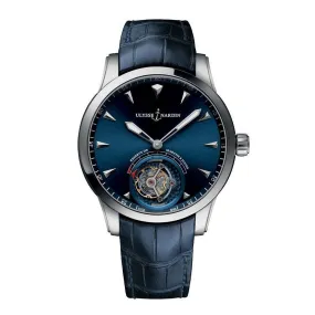 Ulysse Nardin Classico Manual White Gold Blue Dial Mens Watch 1780-133/93