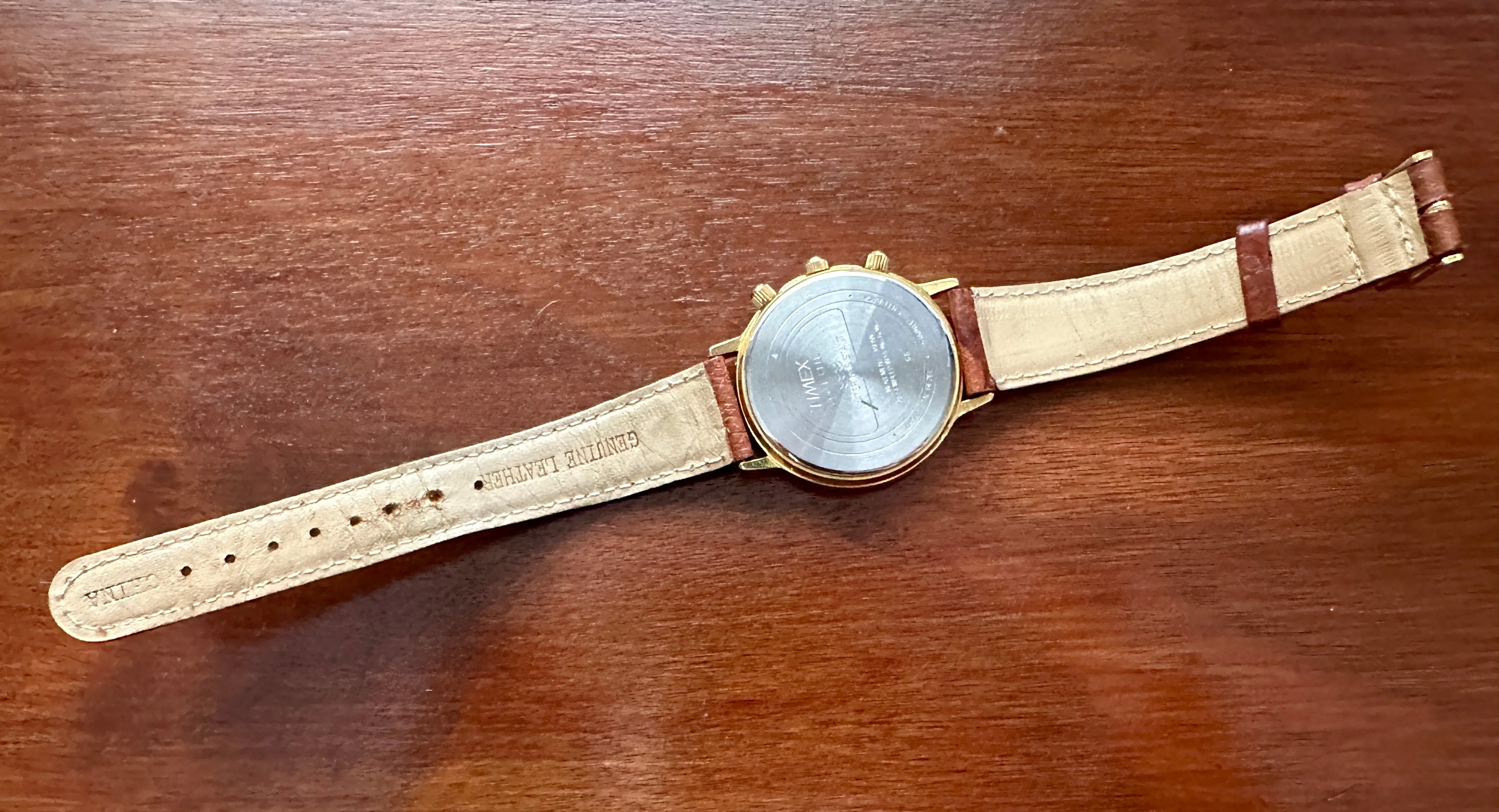 Vintage 90s Timex Quartz Perpetual Calendar Moon Phase Day Date Wristwatch Watch
