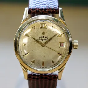 Vintage ZODIAC Dategraphic Wristwatch Automatic Date Indicator Watch 34mm