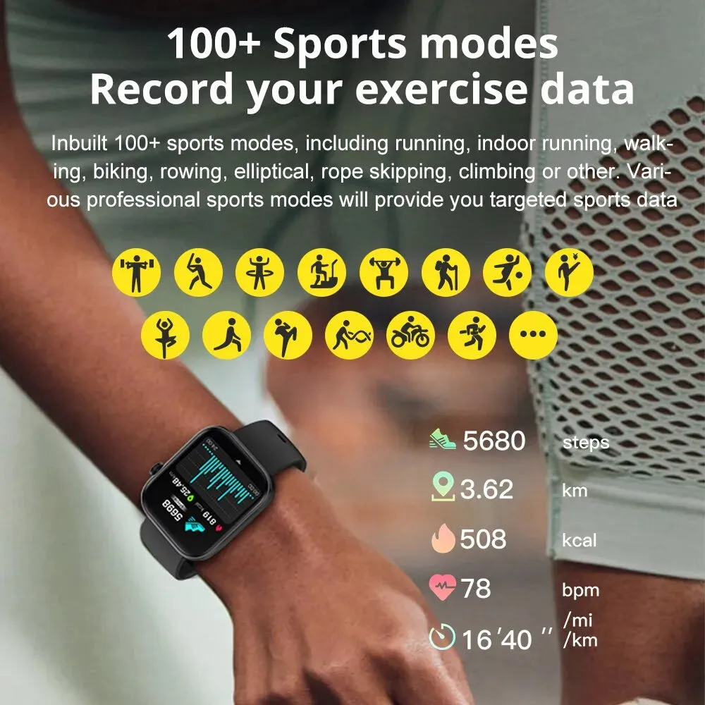 Voice Calling Smartwatch - Health Monitoring, IP68 Waterproof, Smart Notifications, Voice Assistant for Men and Women