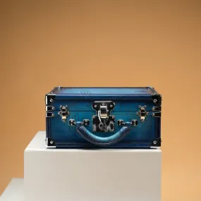 Watch Trunk - Parchment Patina Sky Blue