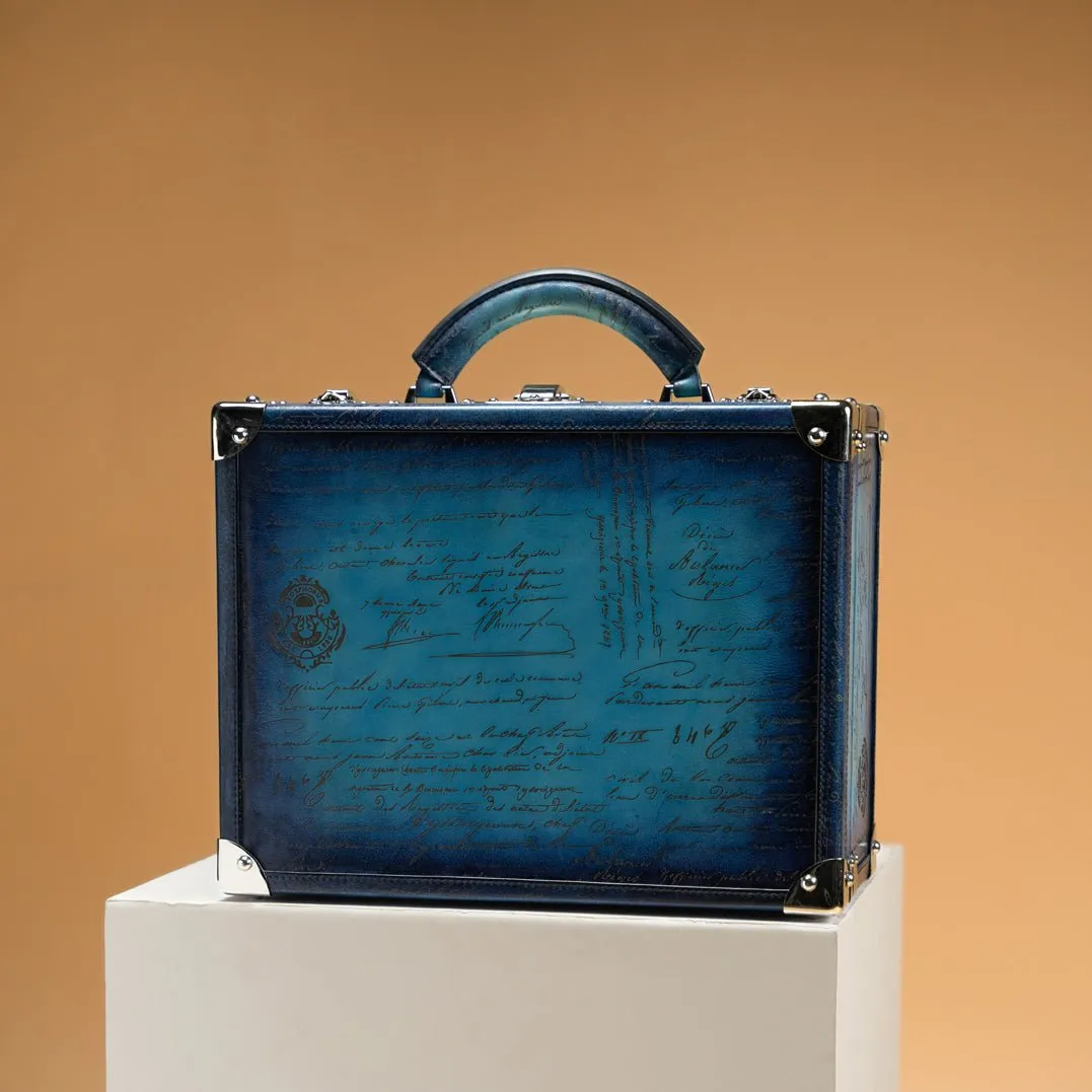 Watch Trunk - Parchment Patina Sky Blue