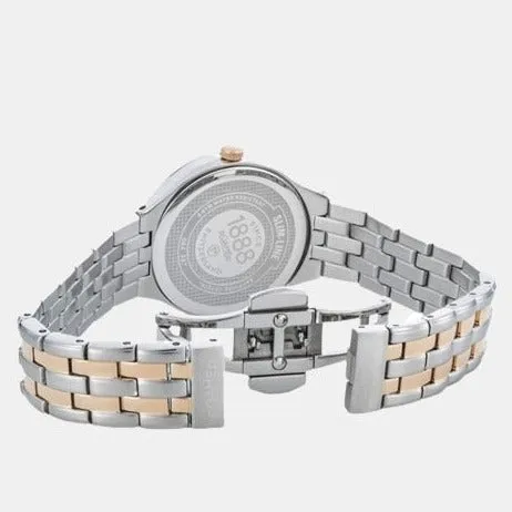 Women Quartz Mother of Pearl Dial Analog Stainless Steel Watch 864857 49 20 50