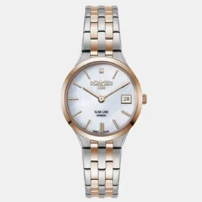 Women Quartz Mother of Pearl Dial Analog Stainless Steel Watch 864857 49 20 50