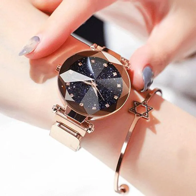 Women Starry Sky Magnetic Fashion Wrist Watches