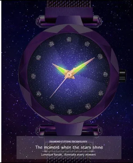 Women Starry Sky Magnetic Fashion Wrist Watches