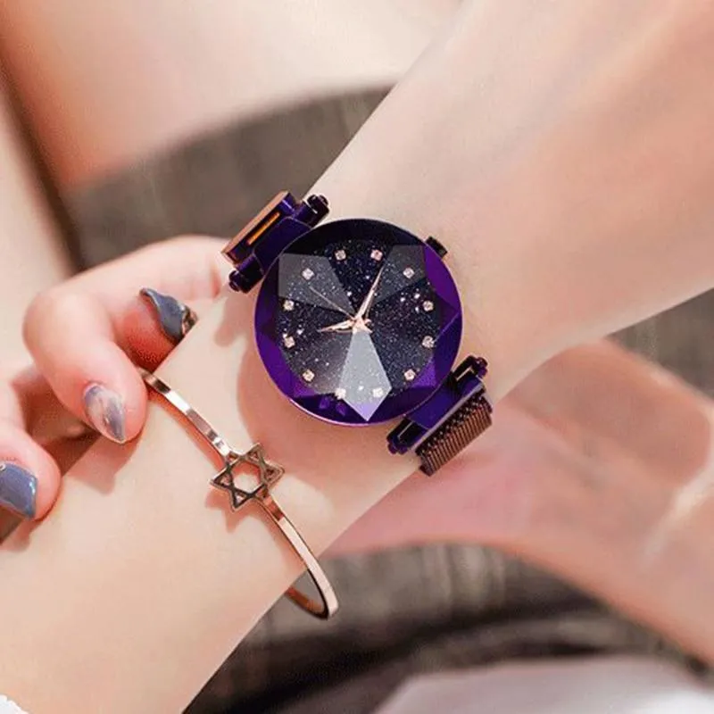 Women Starry Sky Magnetic Fashion Wrist Watches