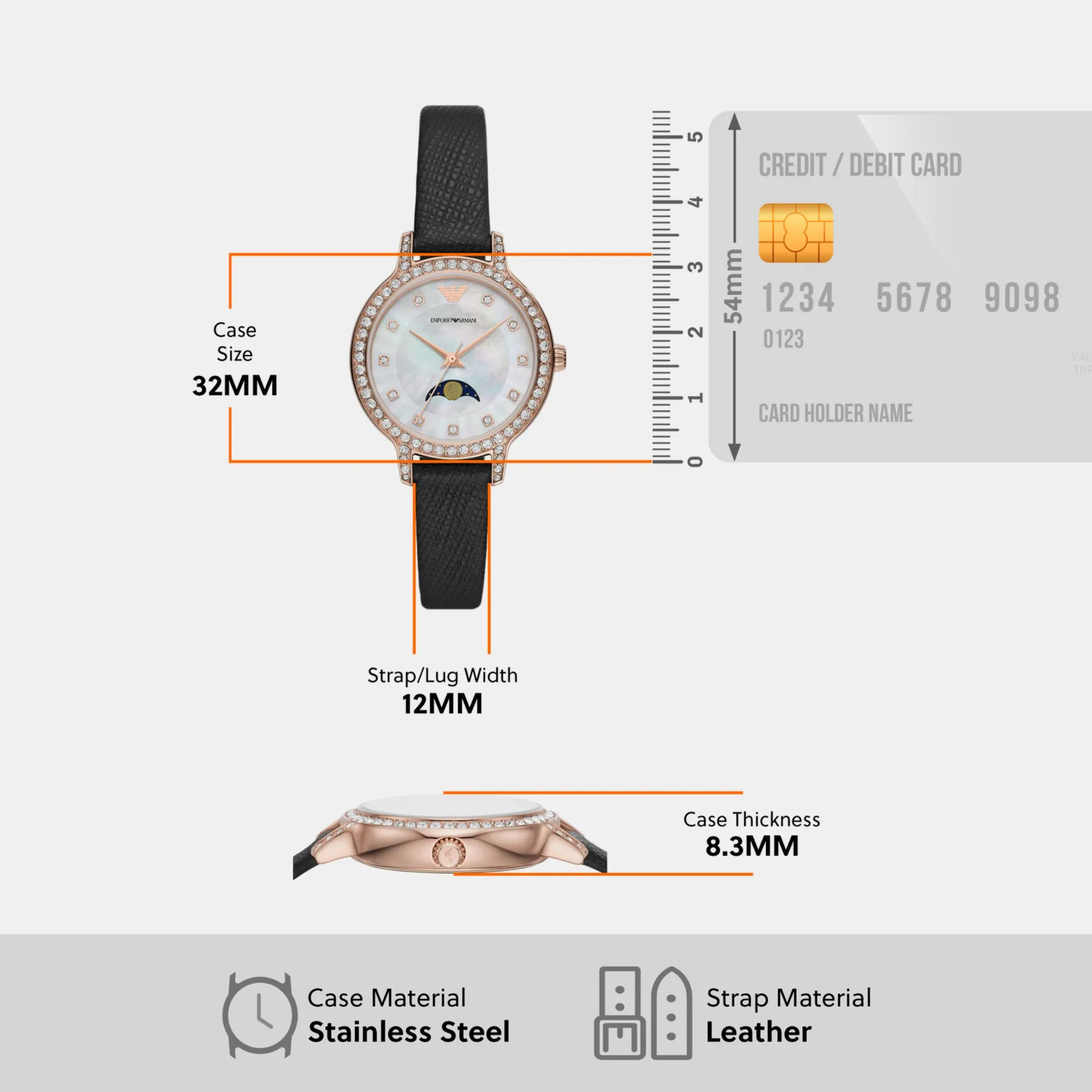 Women White Analog Leather Watch AR11514