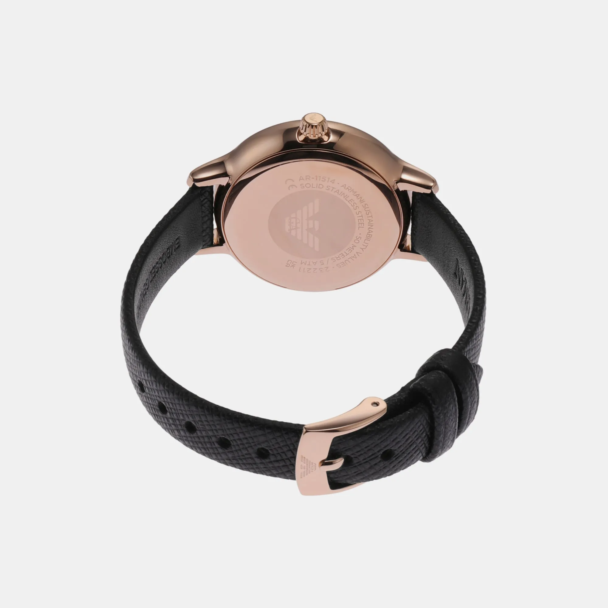 Women White Analog Leather Watch AR11514