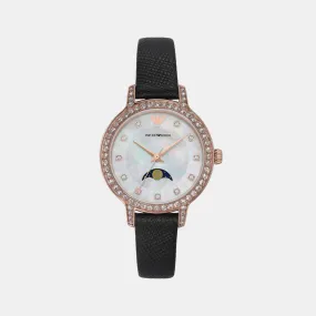 Women White Analog Leather Watch AR11514