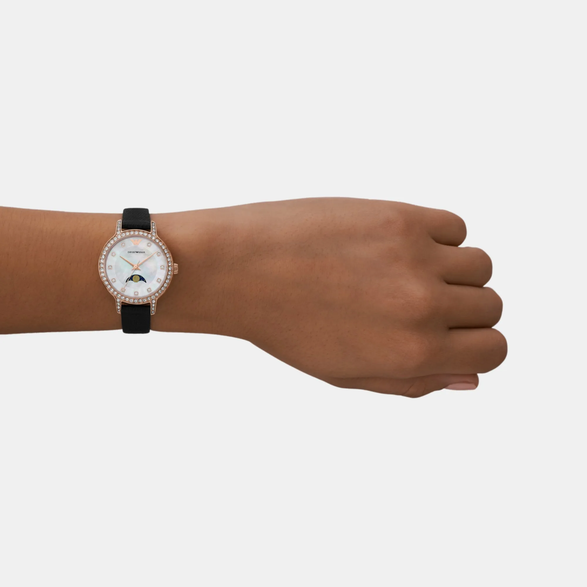 Women White Analog Leather Watch AR11514