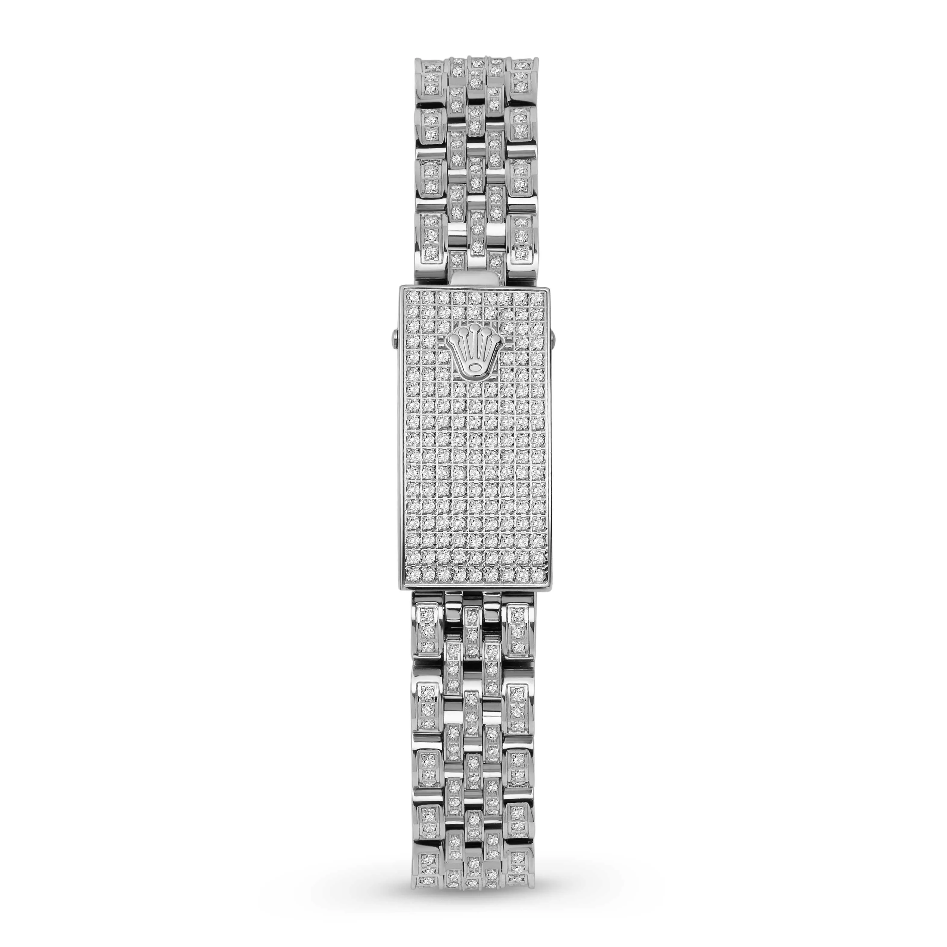 Women's Rolex Datejust Diamond Bezel Watch 26mm Black Arabic Dial | 7ct