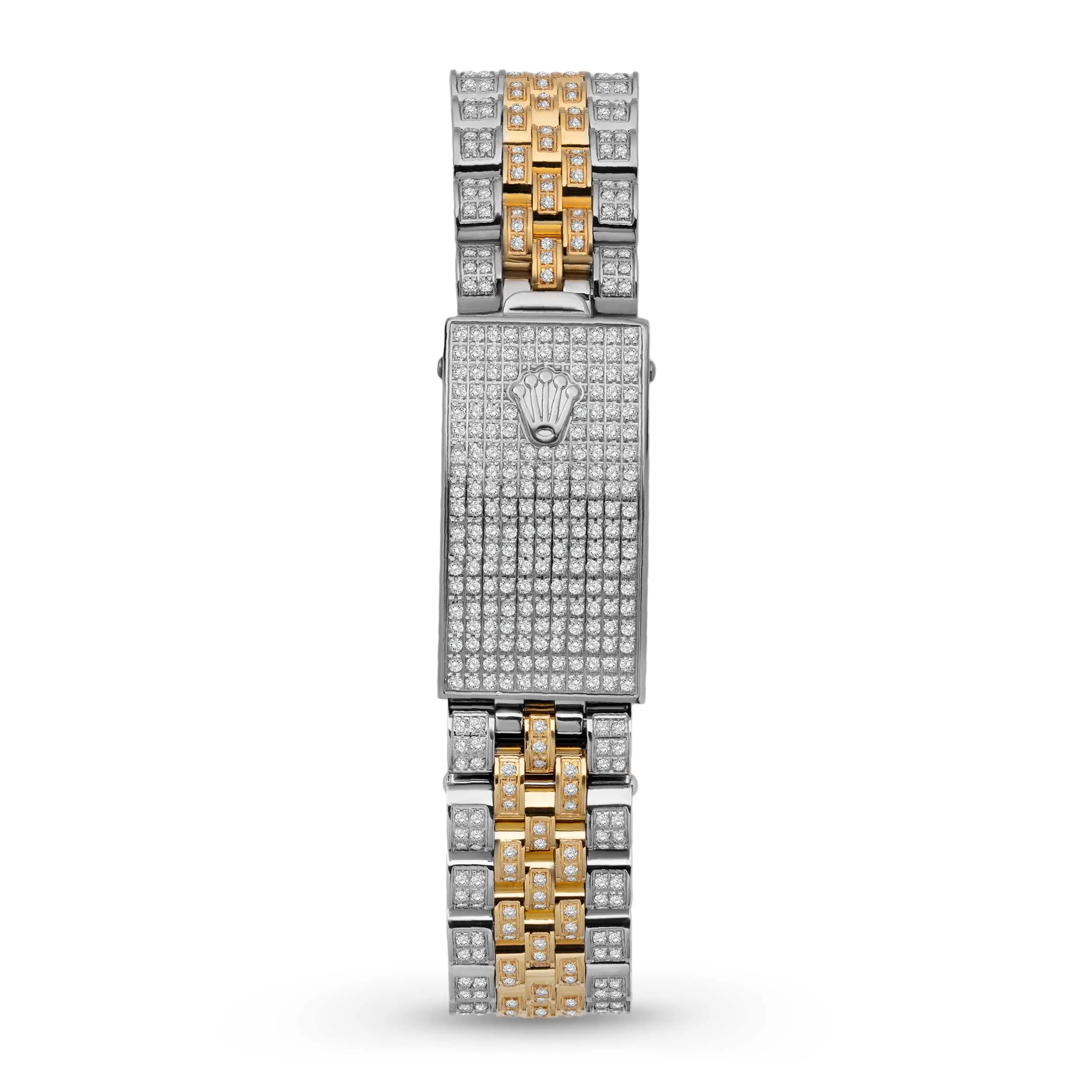 Women's Rolex Datejust Diamond Bezel Watch 31mm Red Roman Dial | 6.80ct