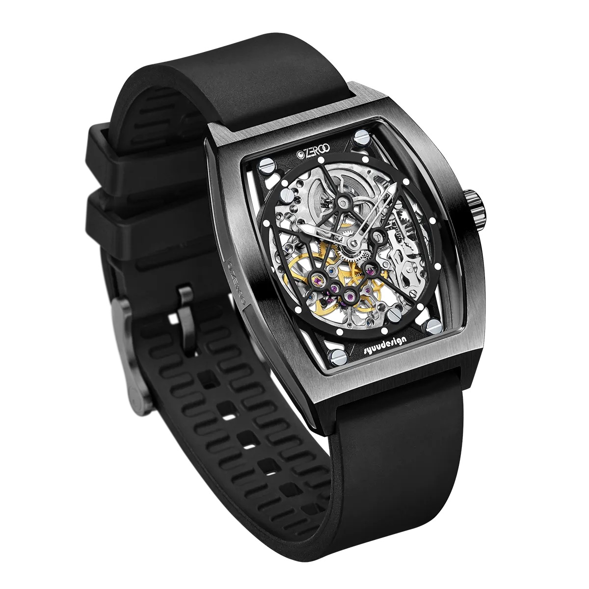 ZEROO M1 THE AURIGA SKELETON MECHANICAL AUTOMATIC WATCH FOR GENTS - ZM001BBK