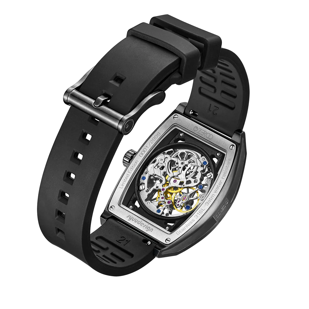 ZEROO M1 THE AURIGA SKELETON MECHANICAL AUTOMATIC WATCH FOR GENTS - ZM001BBK
