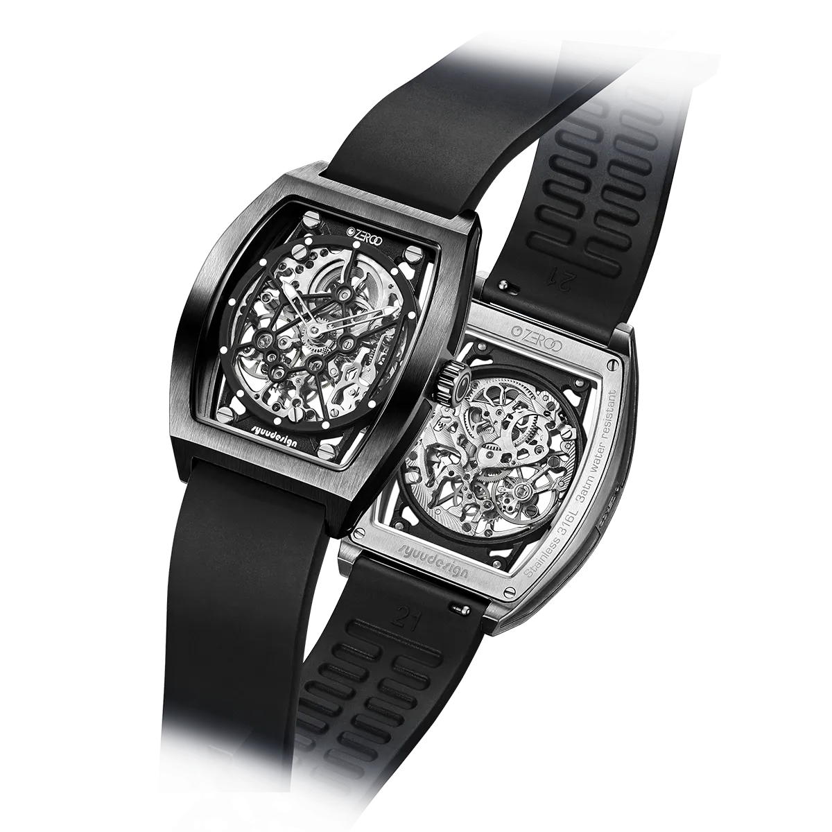 ZEROO M1 THE AURIGA SKELETON MECHANICAL AUTOMATIC WATCH FOR GENTS - ZM001BBK